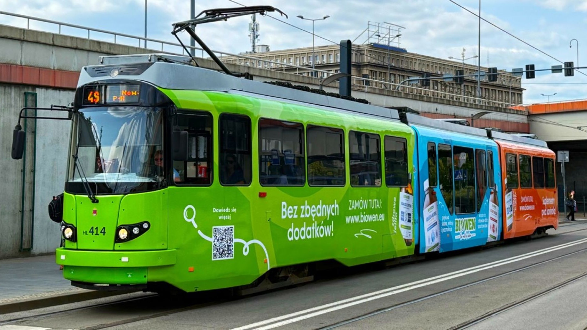 Reklama na tramwaju w Krakowie